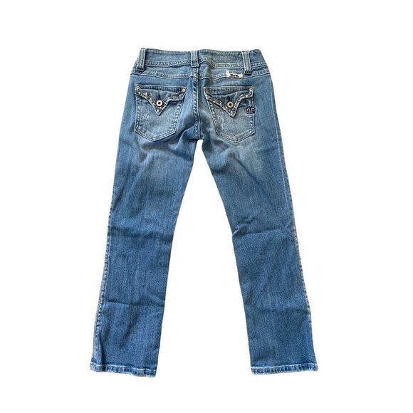 Miss Me Light Highland D2 Embellished Bootcut Jeans Size 27 - Picture 1 of 5